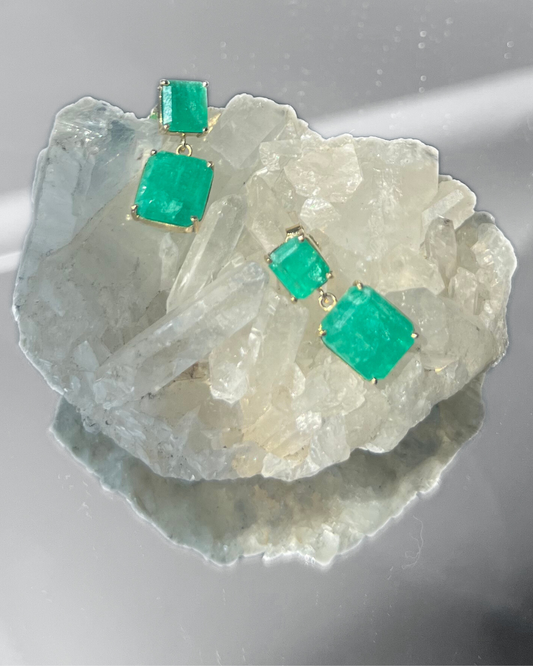 Aretes de Esmeralda Largos